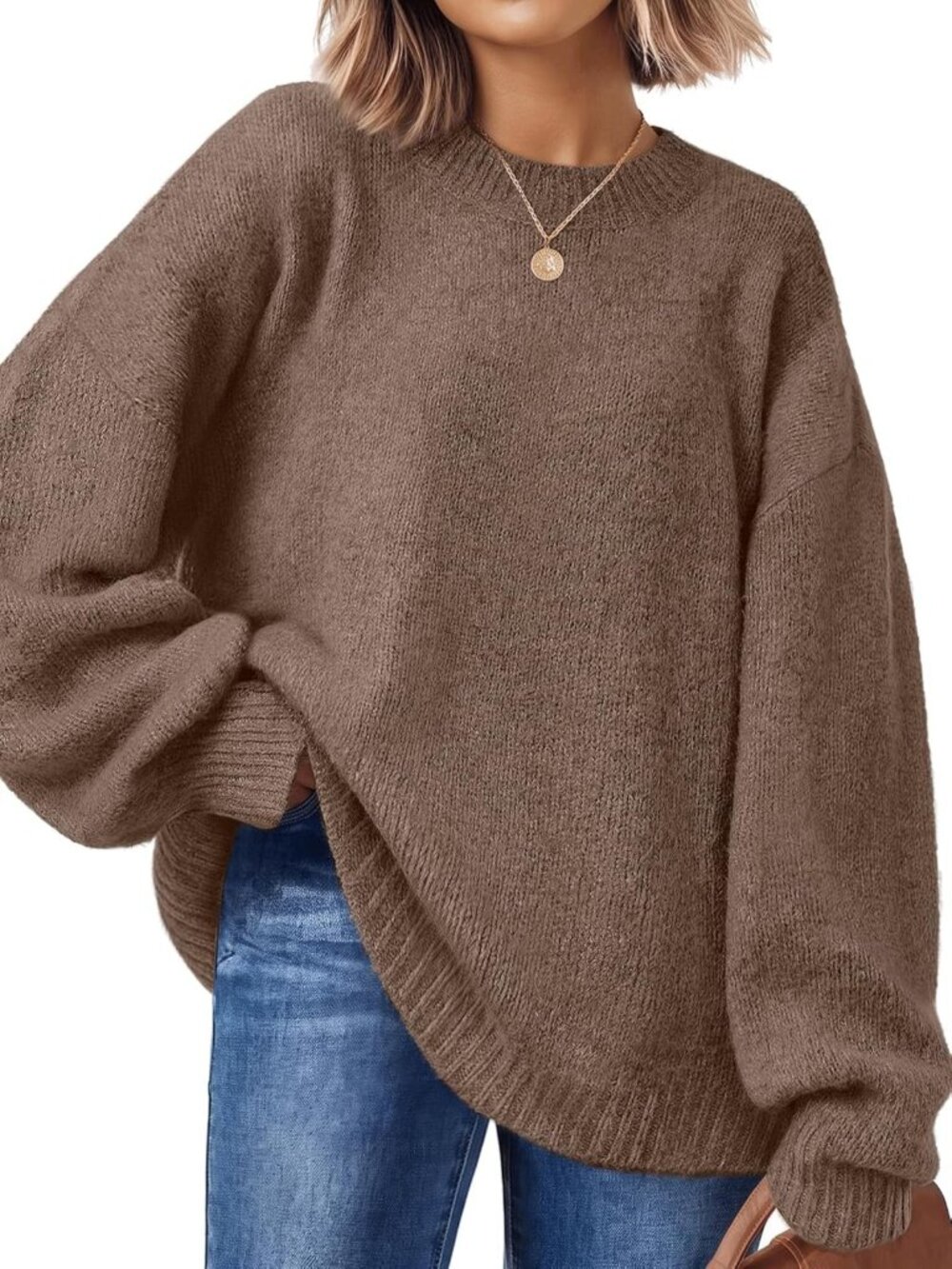 Cozy Oversized Fuzzy Sweater for Women | Cute Knit Pullover for Fall & Winter